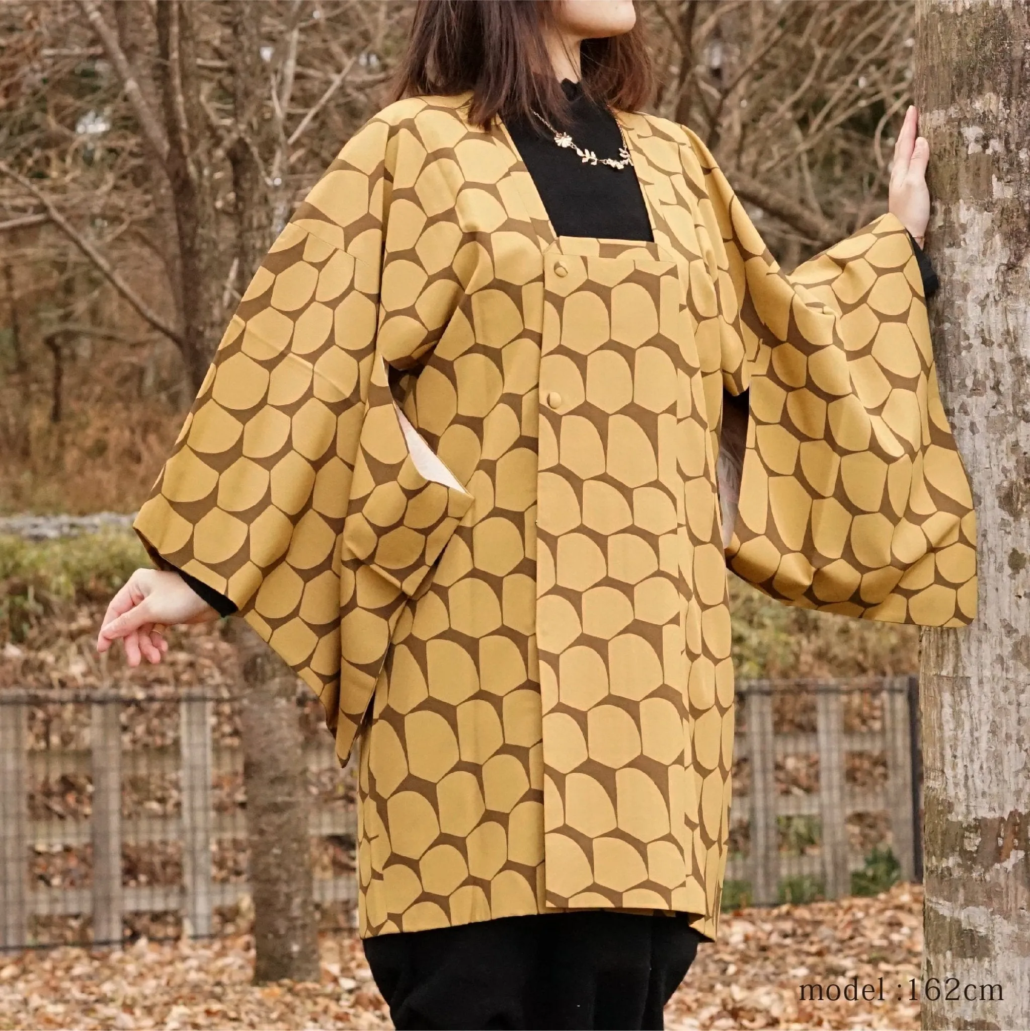 Light brown modern design haori