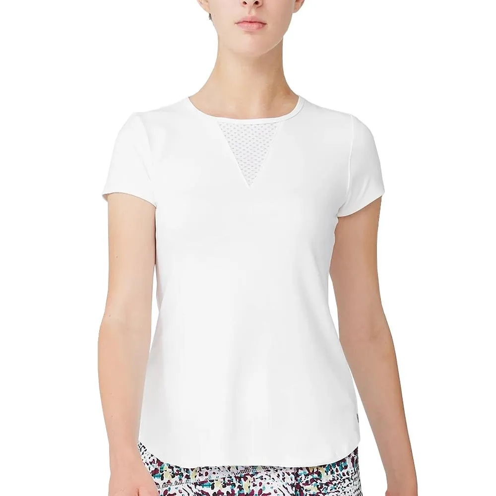 Lija Women's Deep V Tee - White