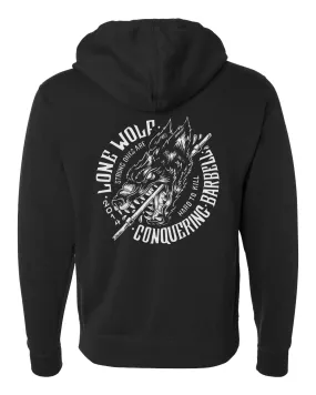 Lone Wolf - on Black Pullover Hoodie