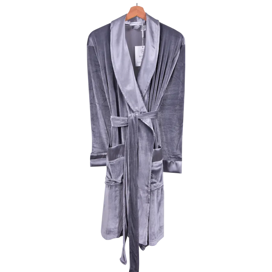 Lunar Ladies Velvet Robe in Gray