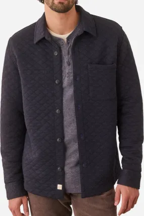 Marine Layer Corbet Quilted Overshirt in Navy