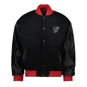 Marwin Sports Dodge Demon Red Rib Letterman Men's Jacket