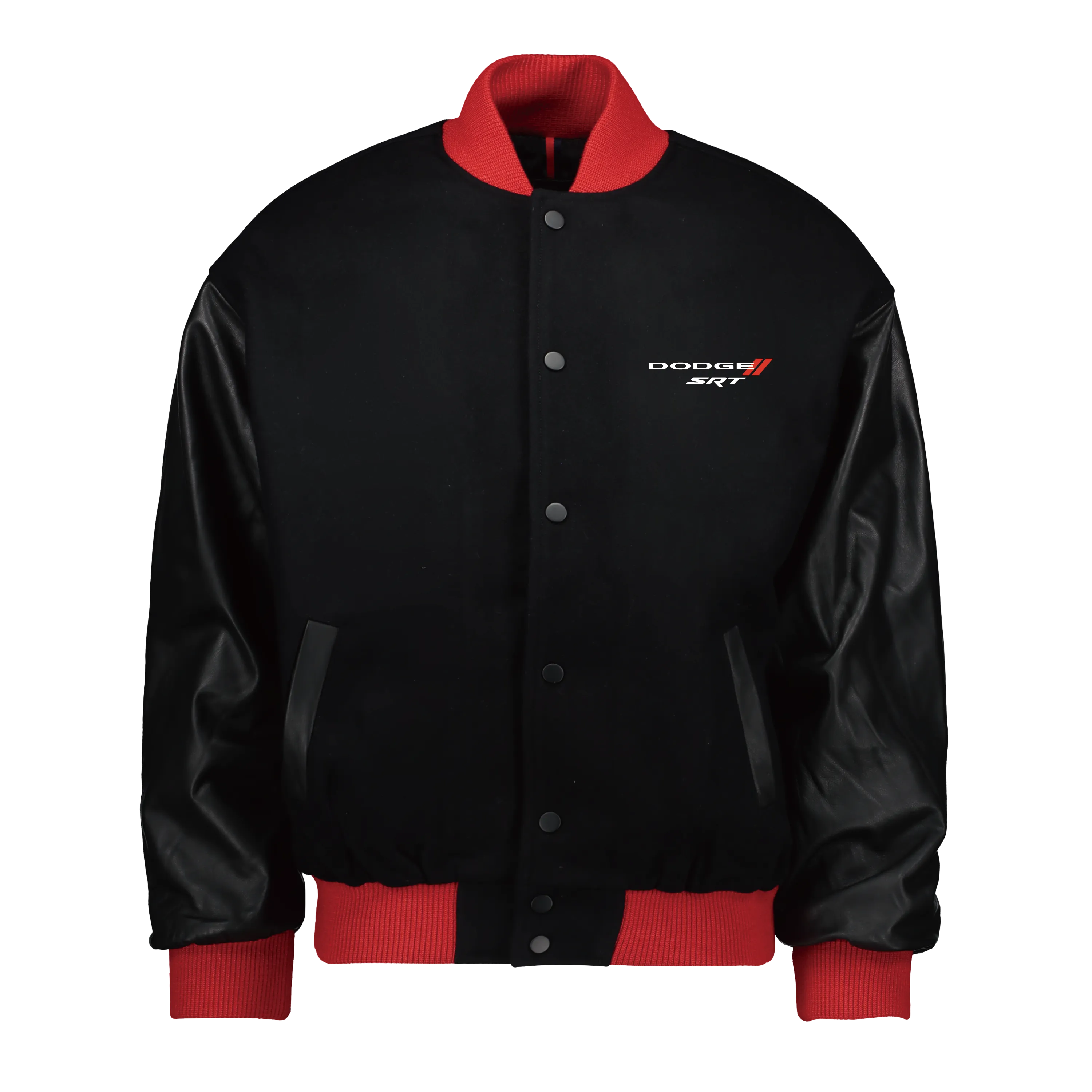 Marwin Sports Dodge SRT Red Rib Letterman Men's Jacket