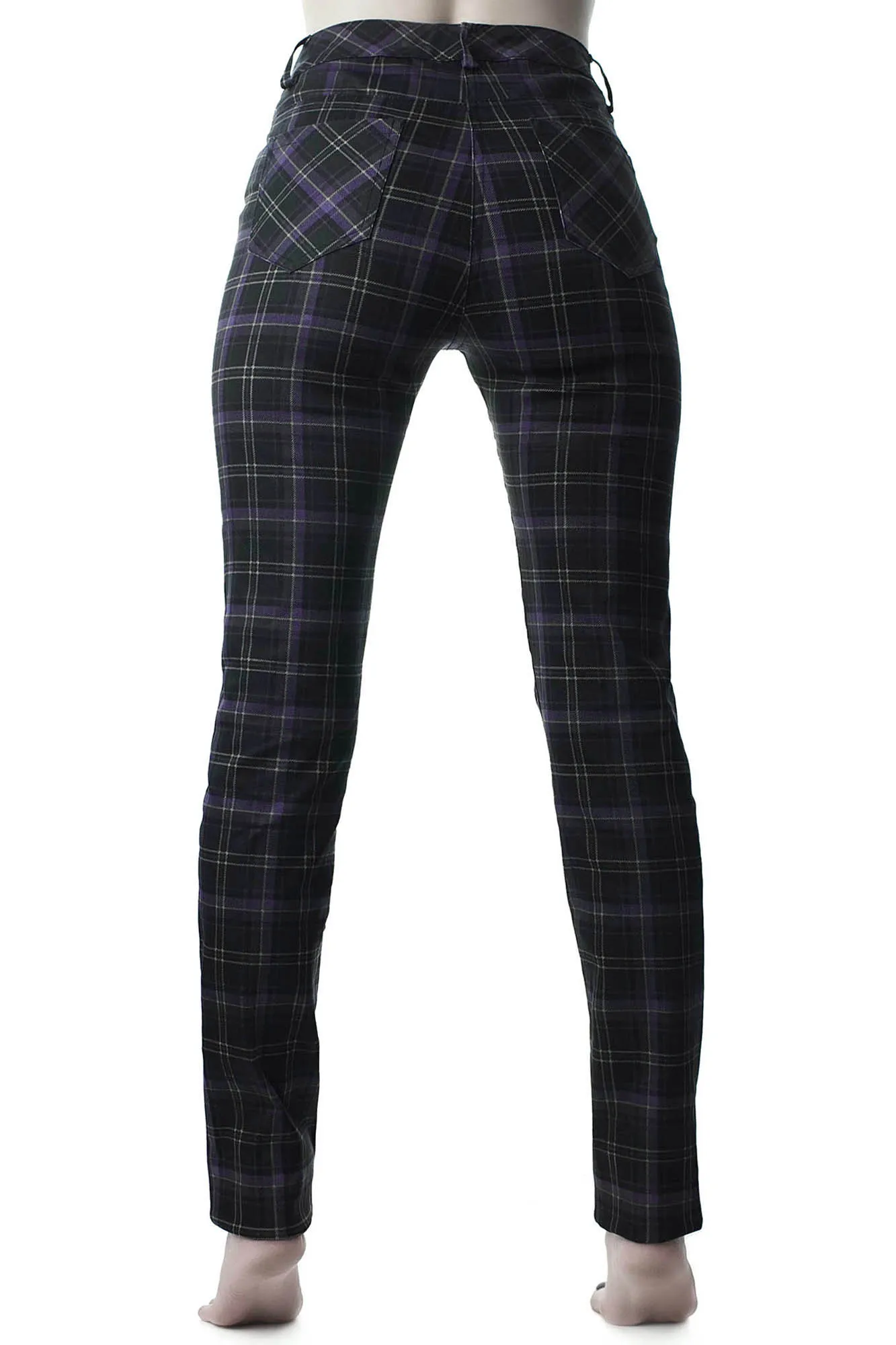 Mazzy Lace-Up Jeans [TARTAN]