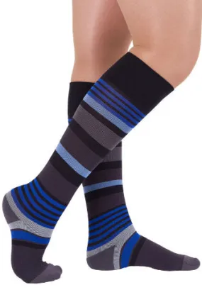 Mediven Rejuva Motley Stripe Socks, Knee High, Closed Toe