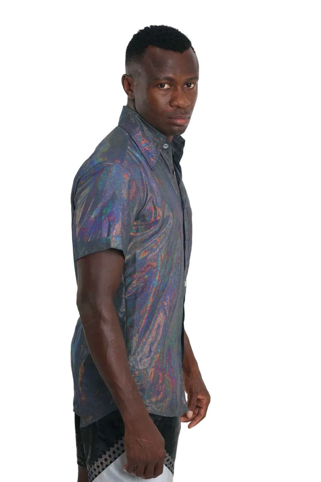 Mens Holographic Leisure Shirt