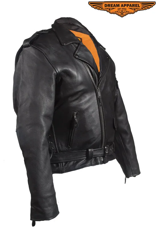 Mens Leather Jacket With Air-Vents