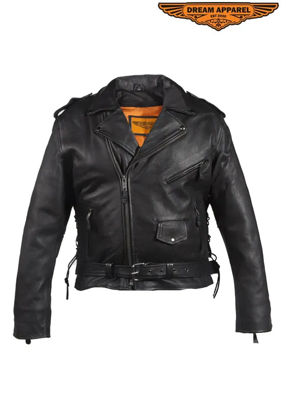 Mens Leather Jacket With Air-Vents