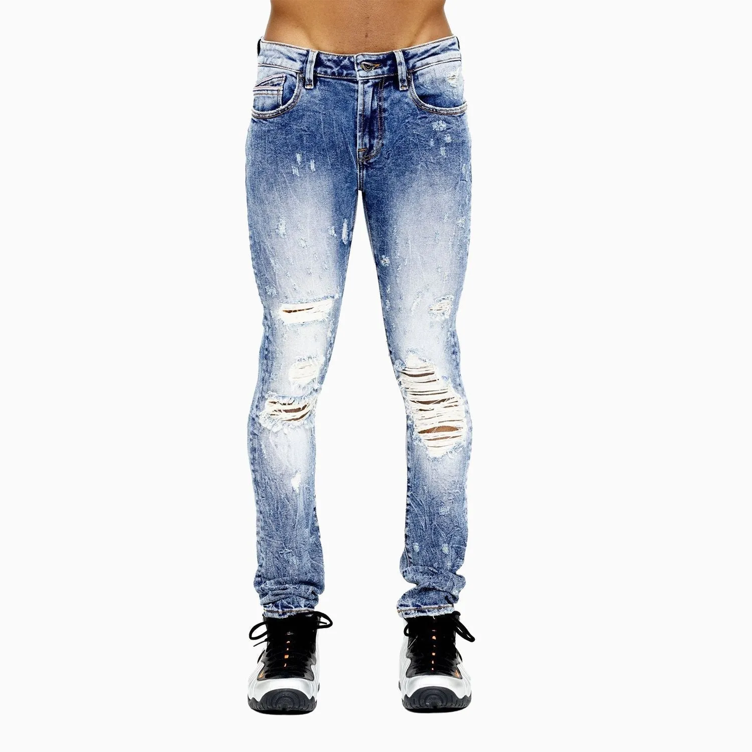 Men's Punk Super Skinny Stretch Denim Jeans