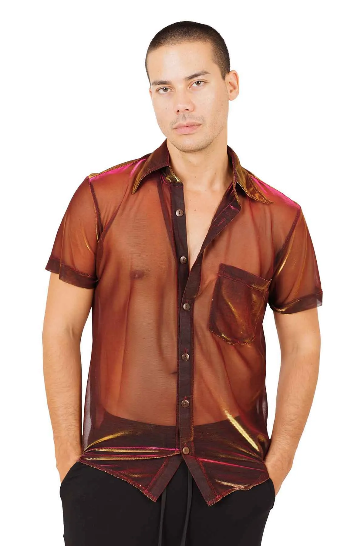 Mens See Through Dress Shirt - Phoenix