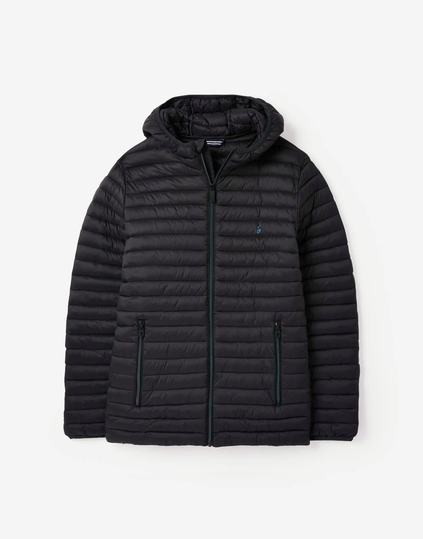 Men's Snug Hooded Padded Jacket - Black