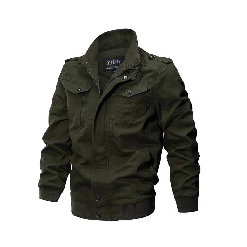 Military Embroidery Pilot Bomber Jacket