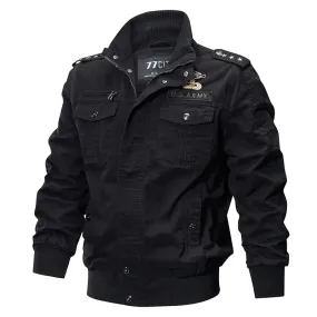 Military Embroidery Pilot Bomber Jacket