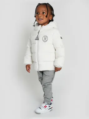 Moncler Enfant Baby Down Padded Sanyu Jacket in White