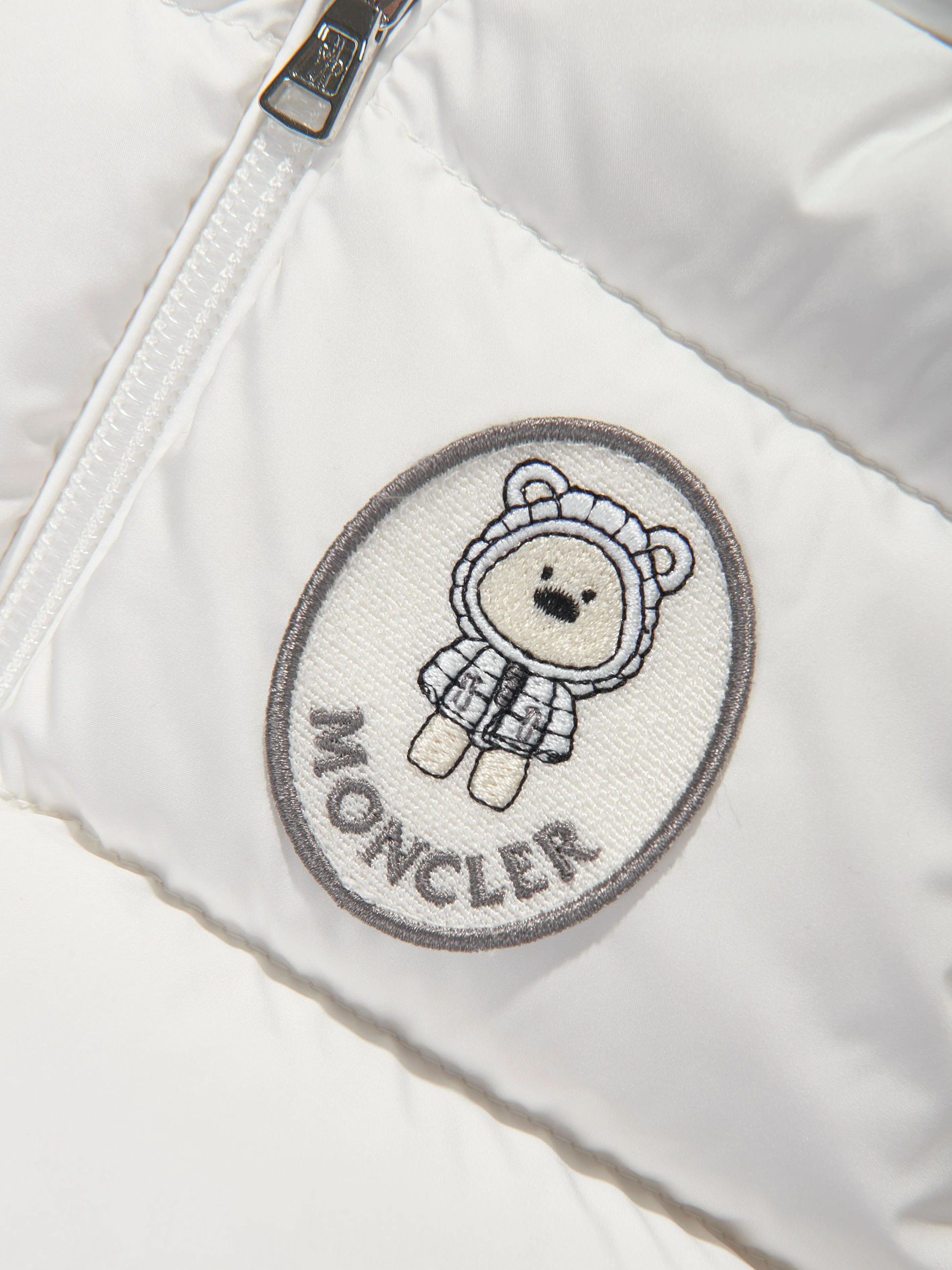 Moncler Enfant Baby Down Padded Sanyu Jacket in White