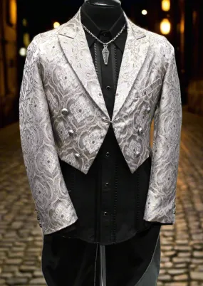 MONTE CRISTO TAILCOAT - SILVER BROCADE