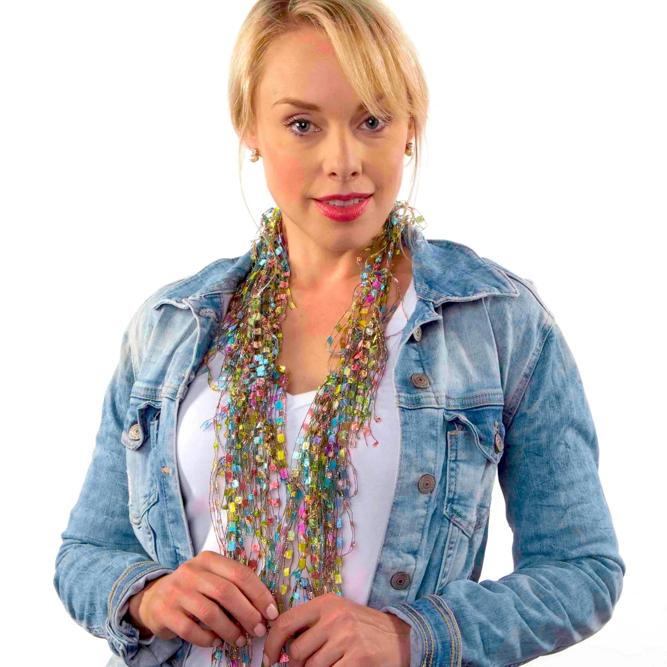 Multi Pastel Scarf Necklace