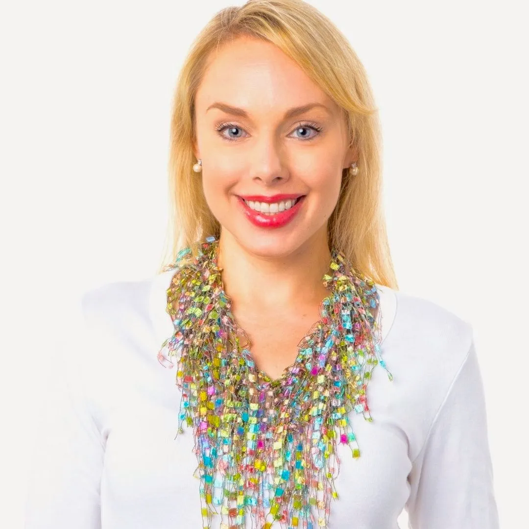 Multi Pastel Scarf Necklace