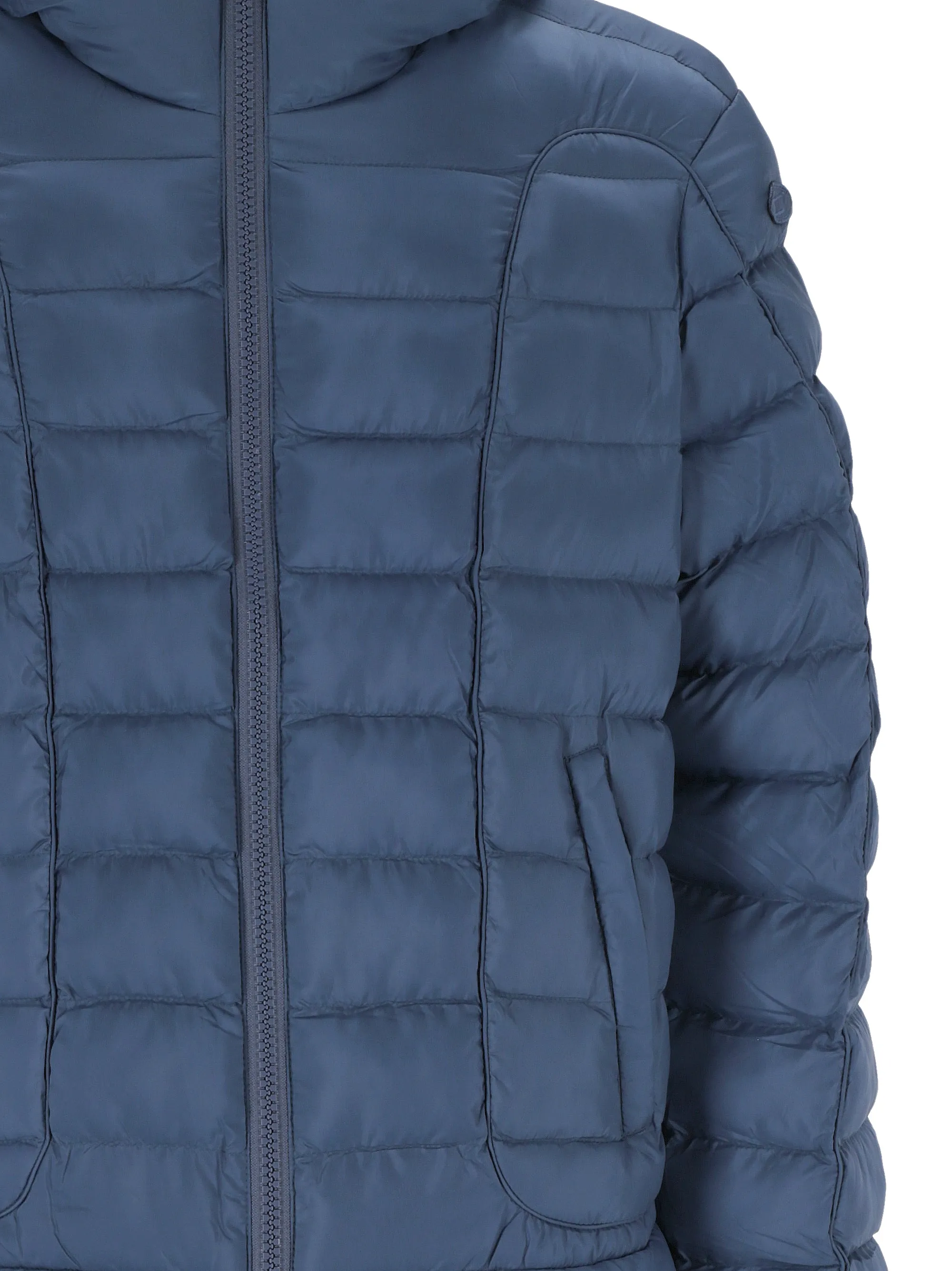 Navy Blue Quilted Padded Jacket