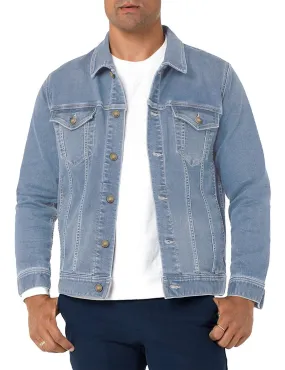 Neonjacc Men's Denim Jean Jacket with Pockets