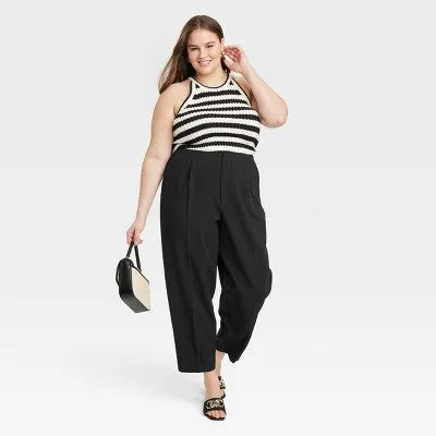 New - A New Day Women's Tapered High Rise Ankle Length Tailored Trousers