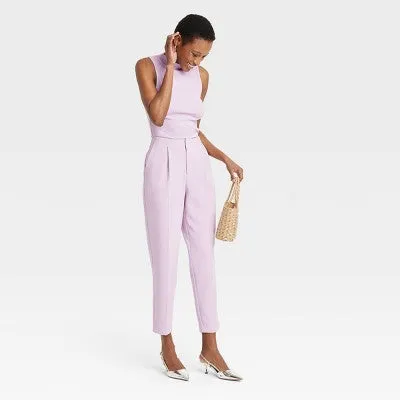 New - A New Day Women's Tapered High Rise Ankle Length Tailored Trousers