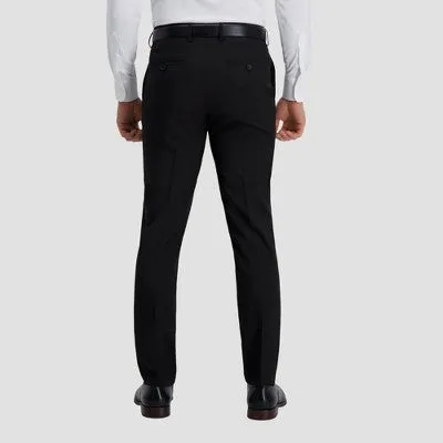 New - Haggar H26 Men's Premium Stretch Slim Fit Dress Pants - Black 32x32