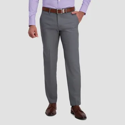 New - Haggar H26 Men's Premium Stretch Straight Fit Trousers - Dark Gray 33x30