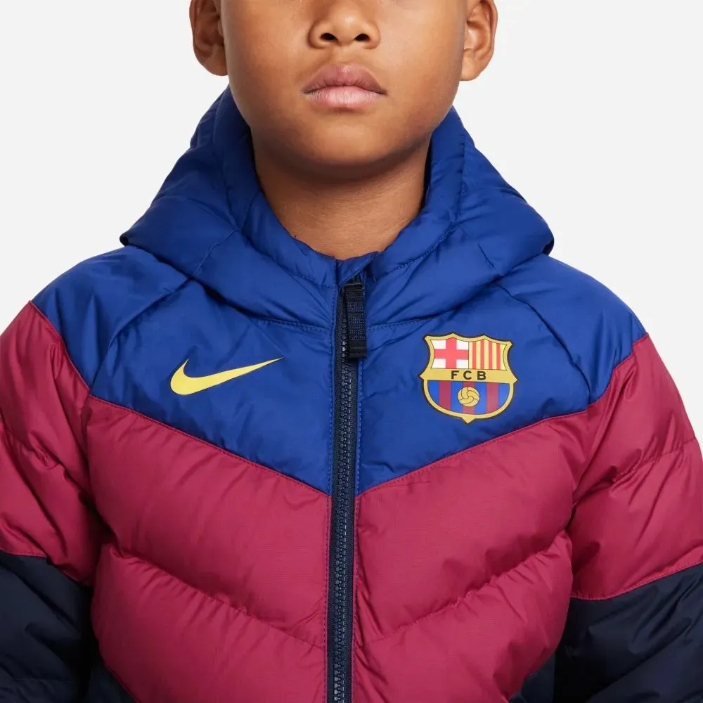 Nike 2021-22 Barcelona Youth NSW Synthetic Fill Jacket - Hyper Royal-Noble Red