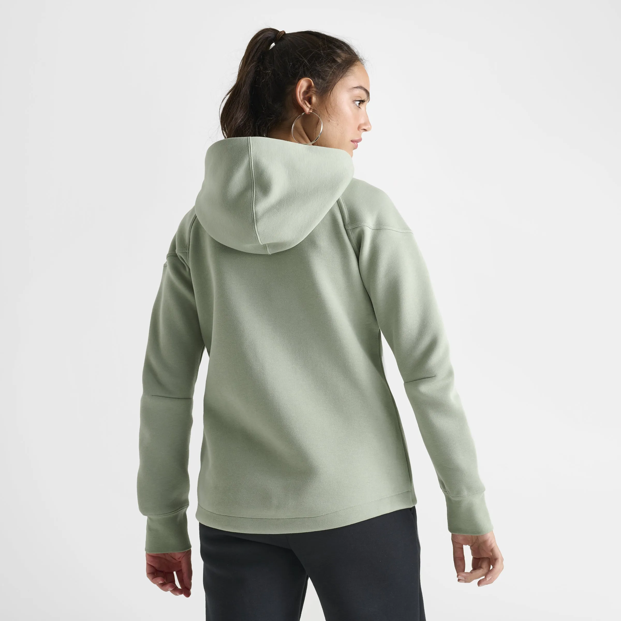 Nike Sportswear Women's Tech Fleece Windrunner Full Zip Hoodie Jade Horizon / Black