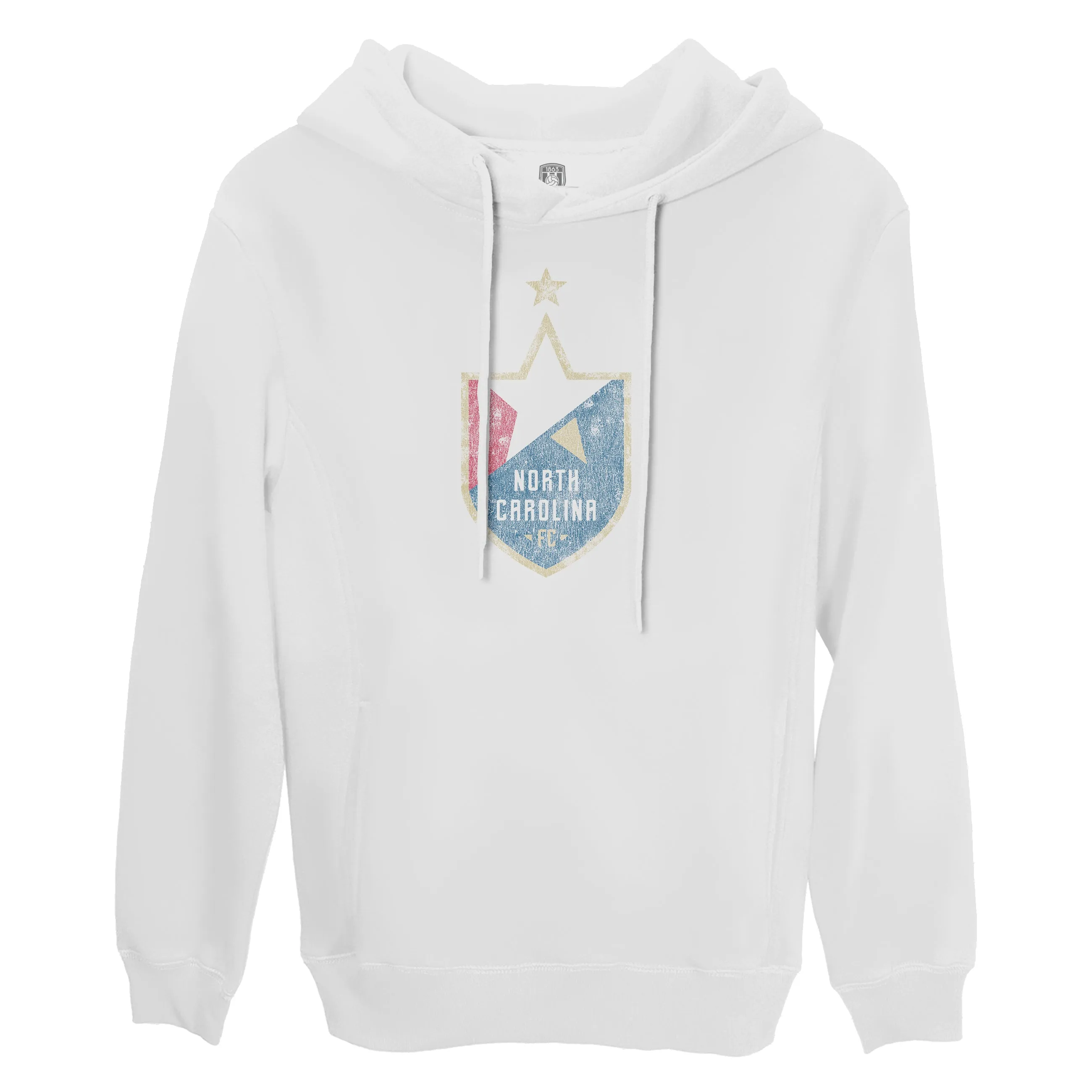 North Carolina FC Color Badge Fleece Pullover Hoodie - White