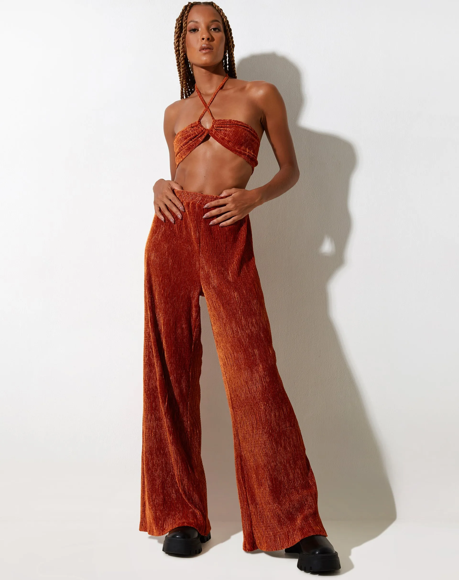 Obeli Trouser in Velvet Rust