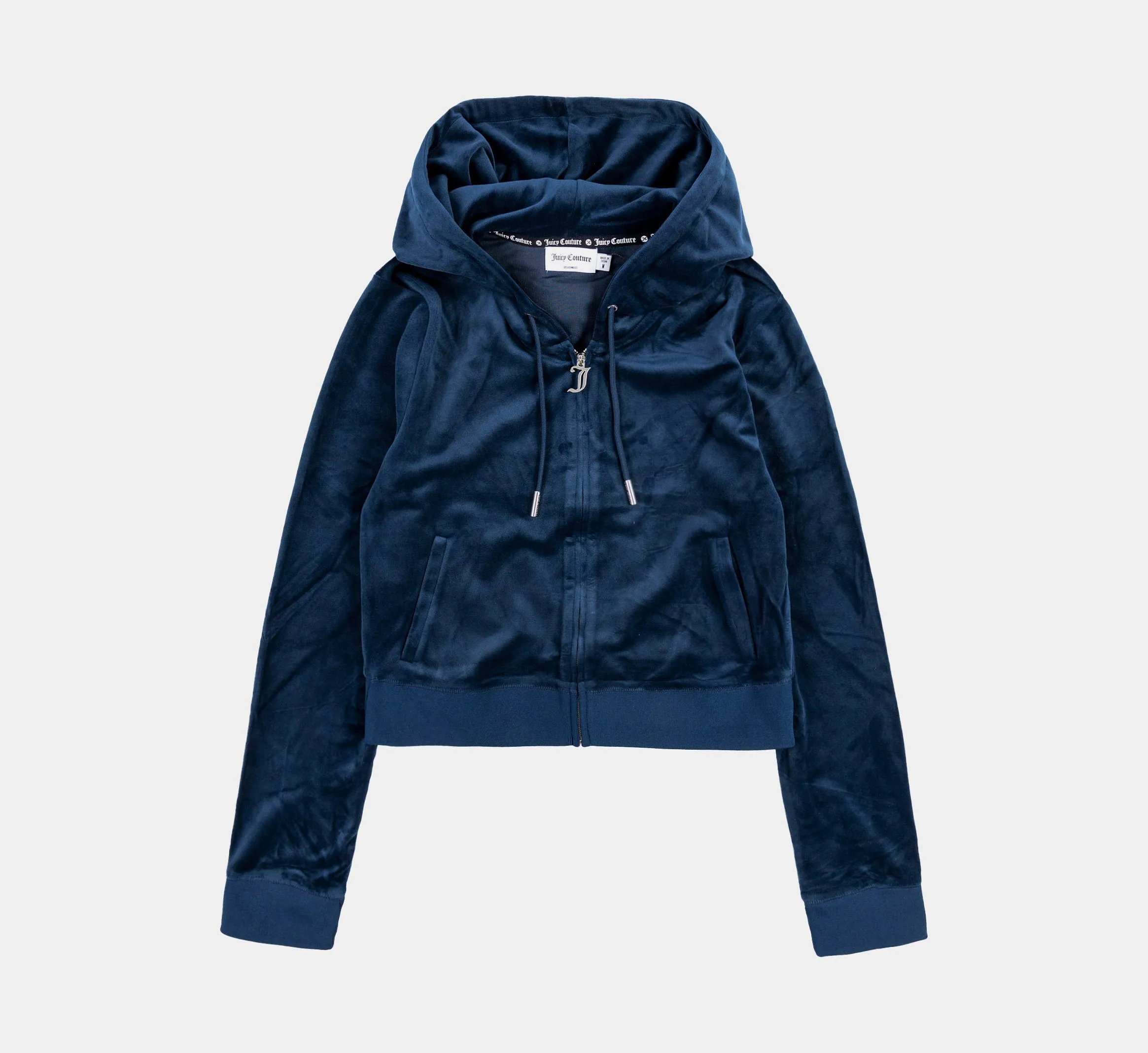 OG Big Bling Velour Womens Hoodie (Regal Blue)