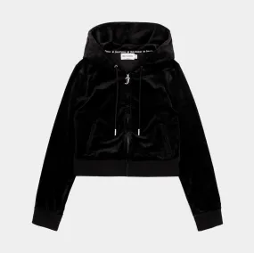 OG Bling Velour Womens Hoodie (Black)