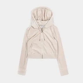 OG Bling Velour Womens Hoodie (Crystal)