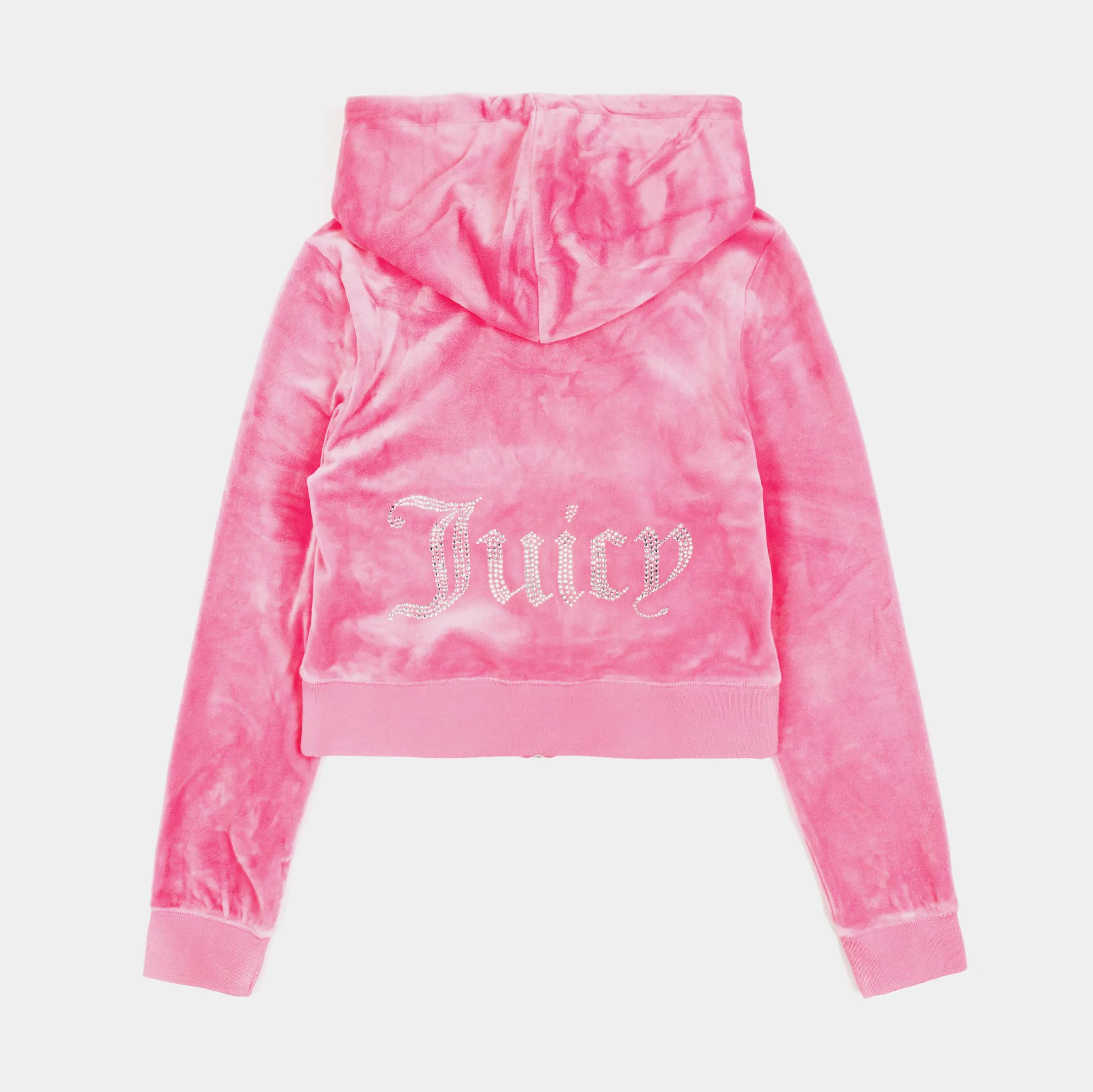 OG Bling Velour Womens Hoodie (Pink)