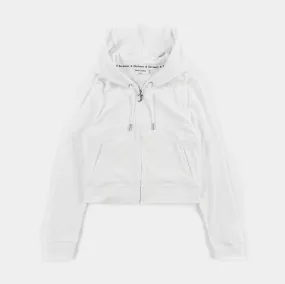 OG Bling Velour Womens Hoodie (White)