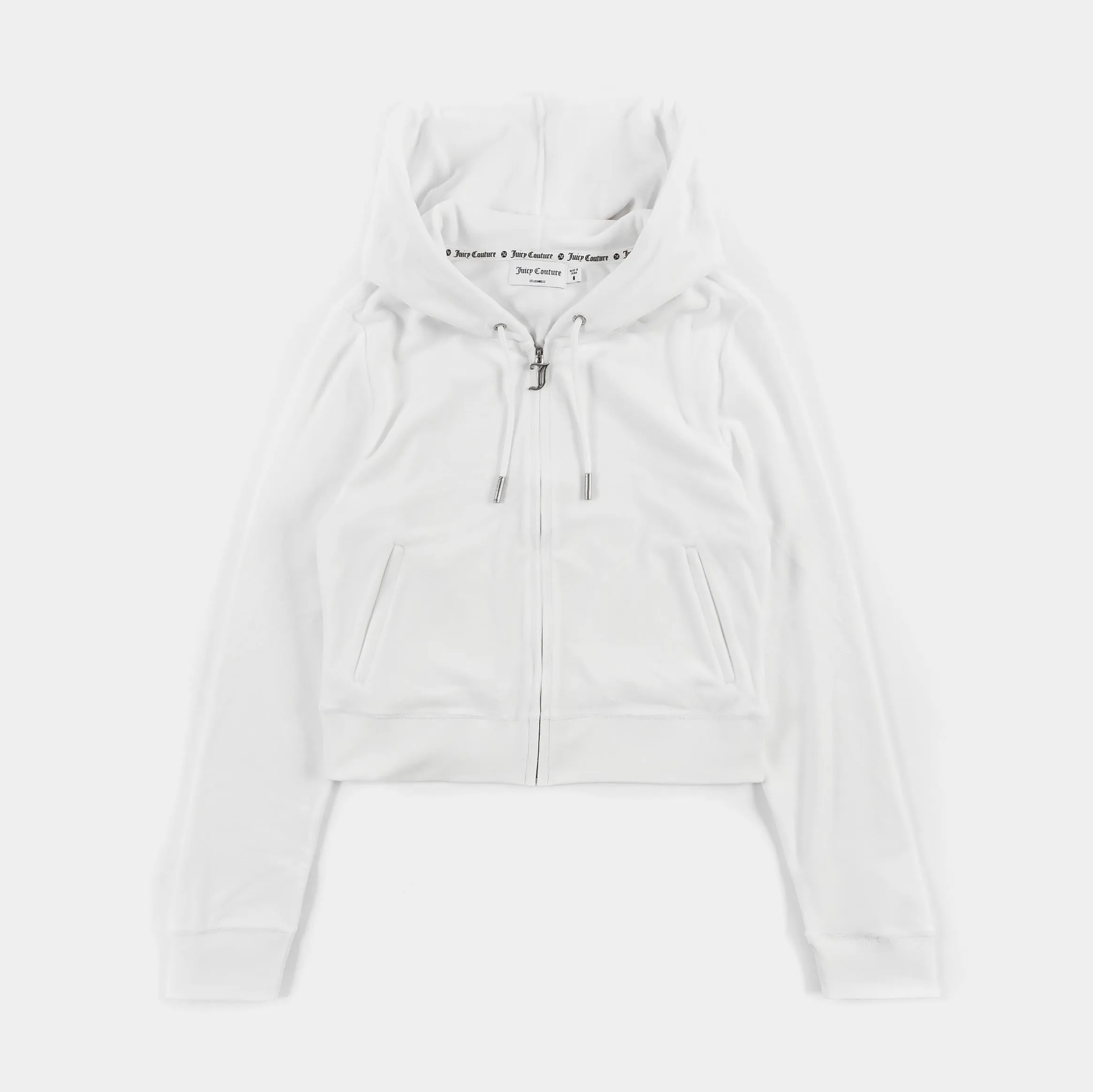 OG Bling Velour Womens Hoodie (White)