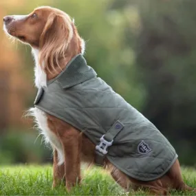 Olive Green Quilted Dog Jacket