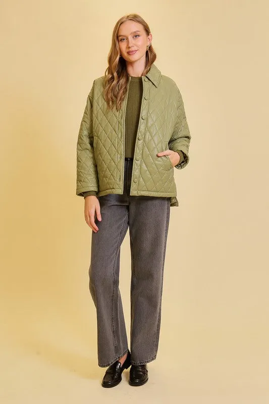 Olive Quilted Jacket