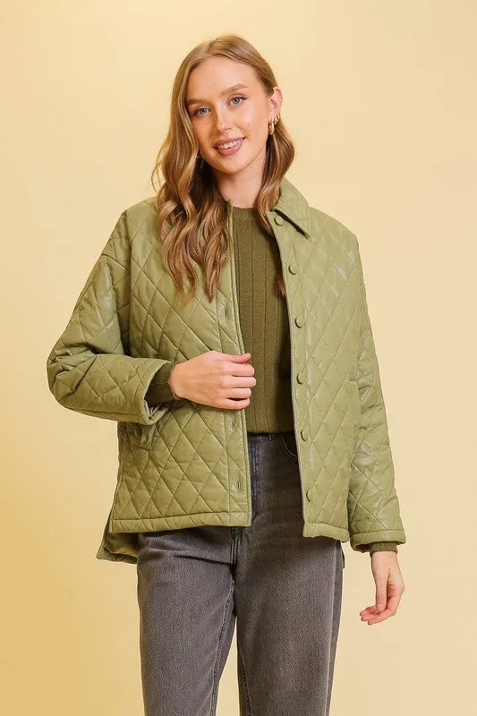 Olive Quilted Jacket