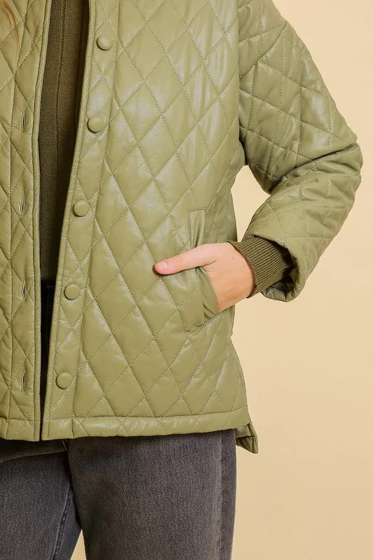 Olive Quilted Jacket