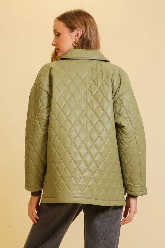 Olive Quilted Jacket