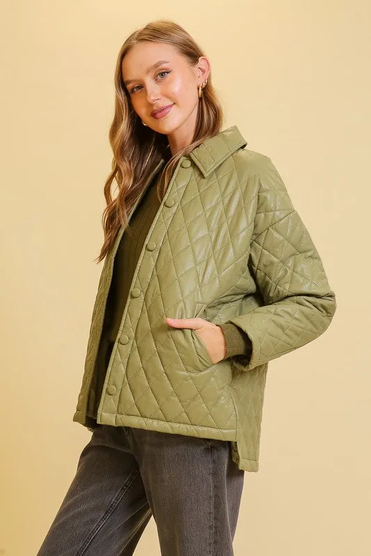 Olive Quilted Jacket