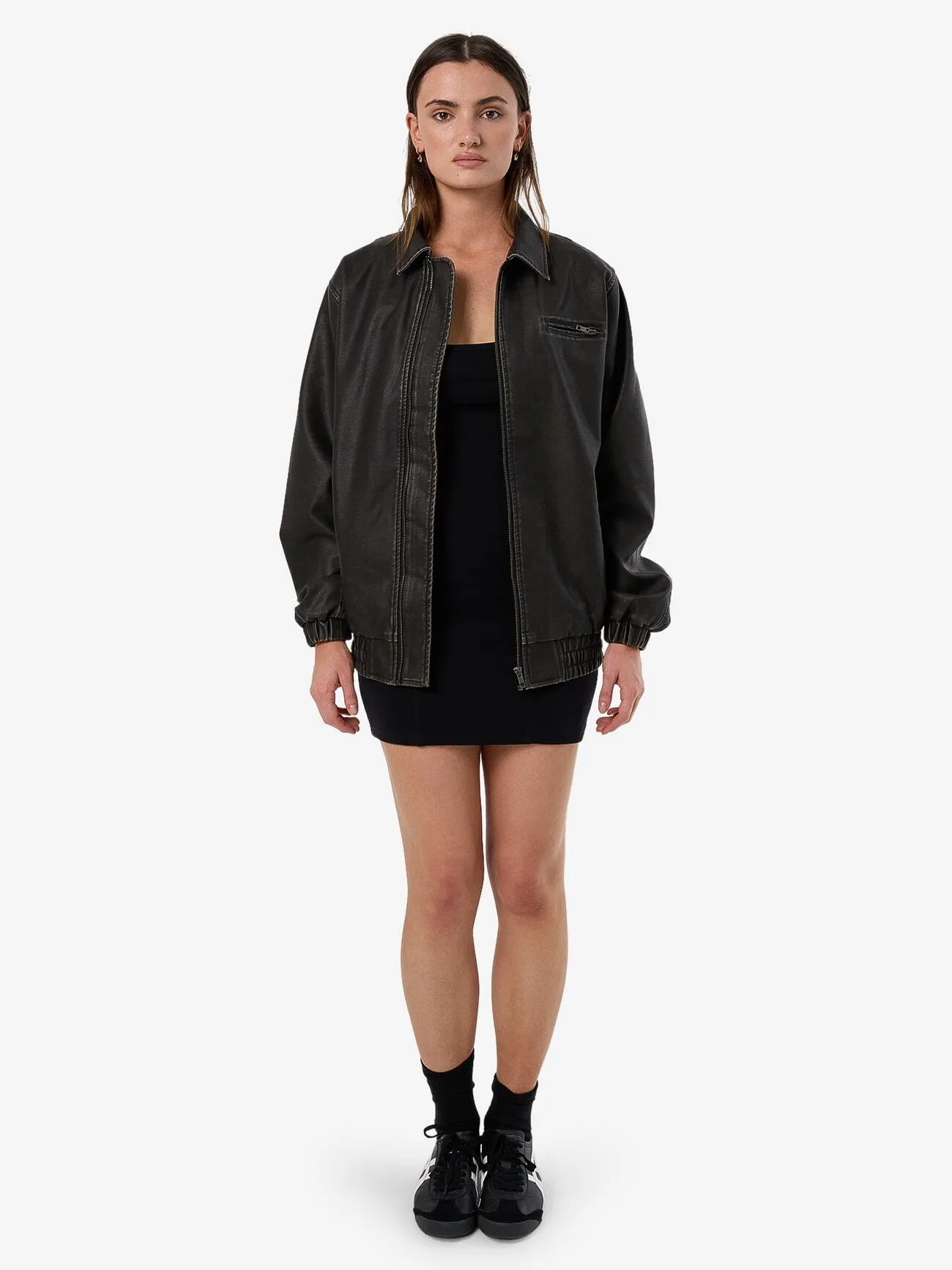 Oliver Oversized Bomber - Washed Black