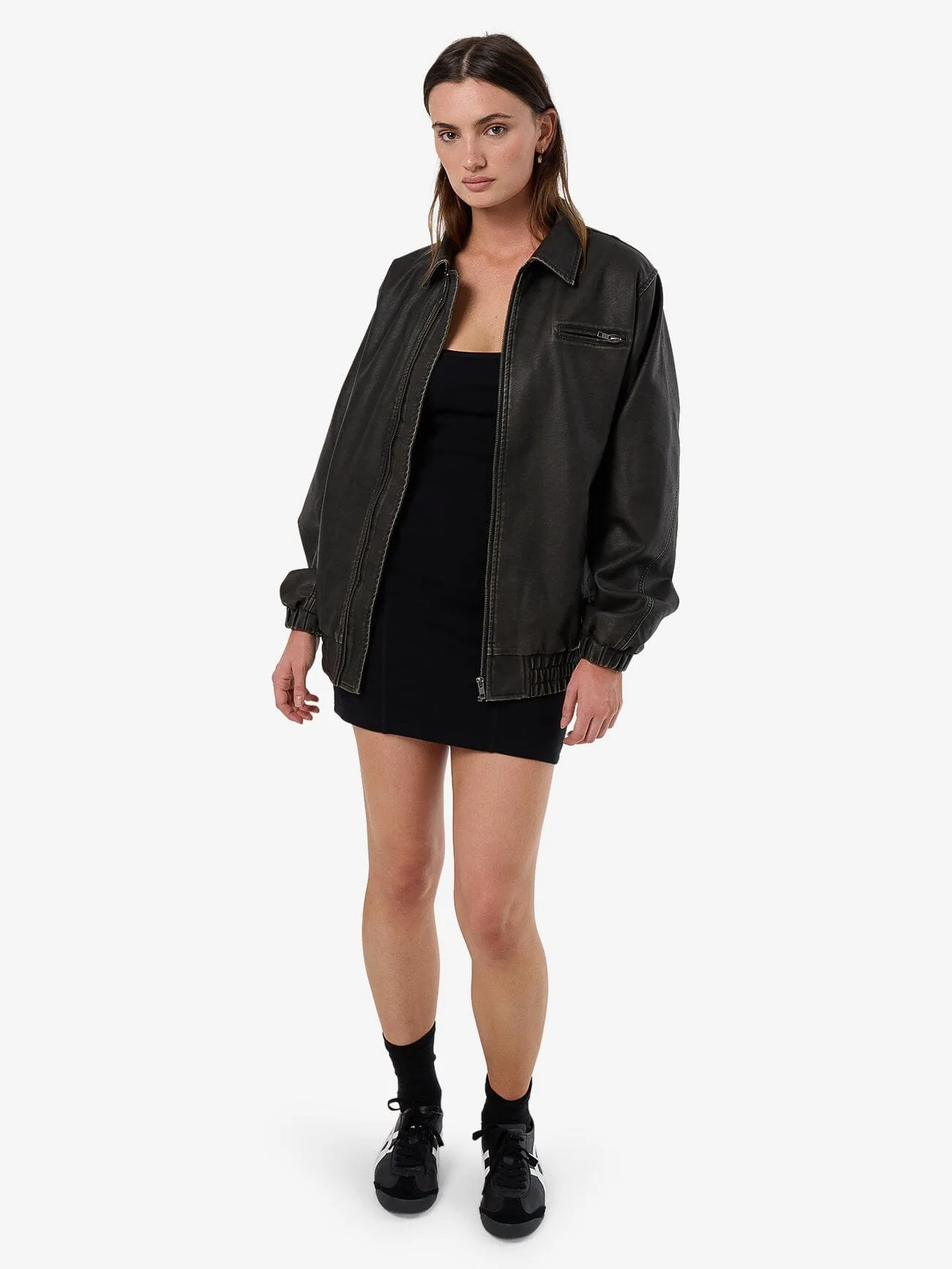 Oliver Oversized Bomber - Washed Black