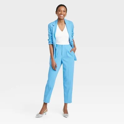 Open Box - A New Day Women's Tapered High Rise Ankle Length Tailored Trousers