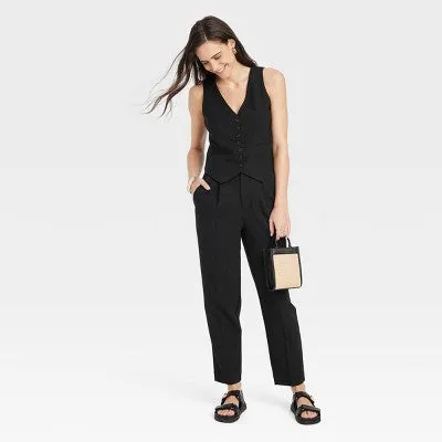 Open Box - A New Day Women's Tapered High Rise Ankle Length Tailored Trousers