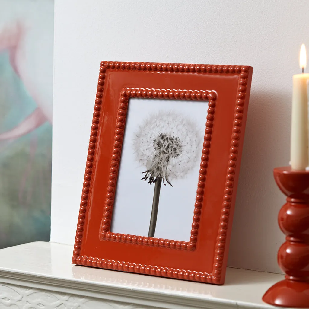 Orange Bobbin Photo Frame - 5x7