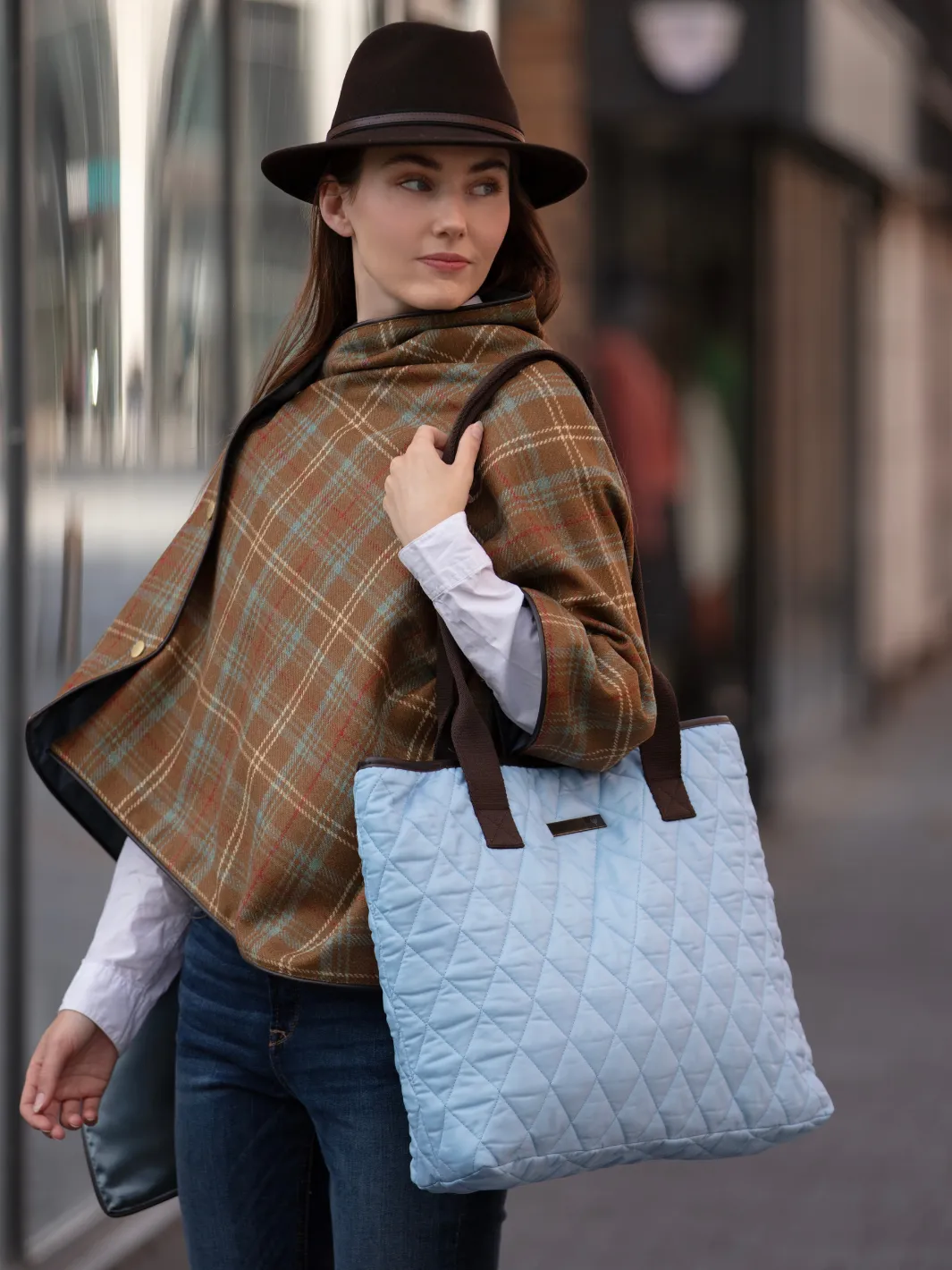 Oversized Tote Bag - Baby Blue